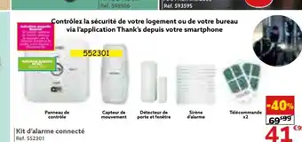 Gifi Kit d'alarme connecté Réf. 552301 offre