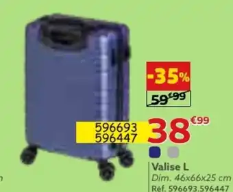 Gifi Valise L Dim. 38,5x56x22 cm offre