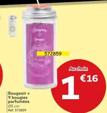 Bougeoir + 9 bougies parfumées 05 cm Réf. 572859