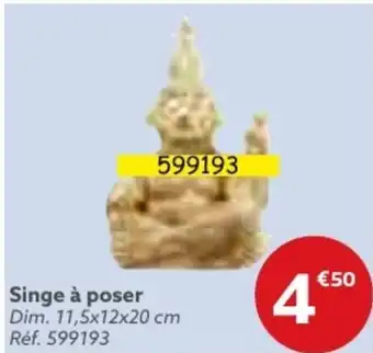 Gifi Singe à poser Dim. 11,5x12x20 cm Réf. 599193 offre