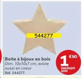 Gifi Boite a bojioux en bois offre