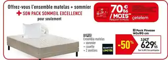 Conforama Pack finesse 140x190 cm offre
