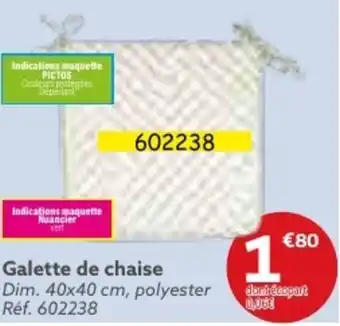 Gifi Galette de chaise offre