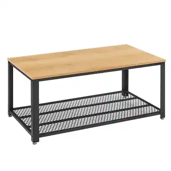 Bricorama Table basse industrielle jacky chêne clair médium mdf 106,2x45x60,2cm offre