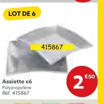 Gifi Assiette x6 offre