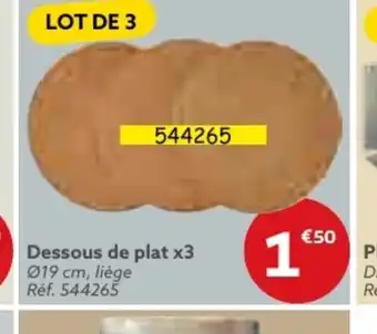 Gifi Dessous de plat x3 offre
