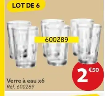 Gifi Verre à eau x6 offre