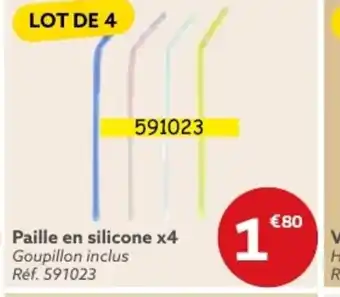 Gifi Paille en silicone x4 offre