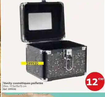 Vanity cosmétiques pailletée