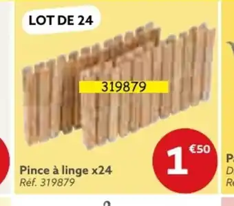Gifi Pince à linge x24 offre