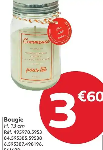 Gifi Bougie H. 13 cm offre