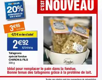 Migros Tafagnons spécial fondue offre