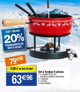 Migros Set à fondue 9 pièces offre