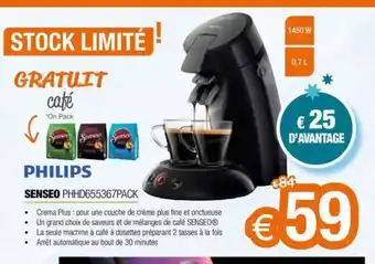Expert SENSEO PHHD655367PACK offre