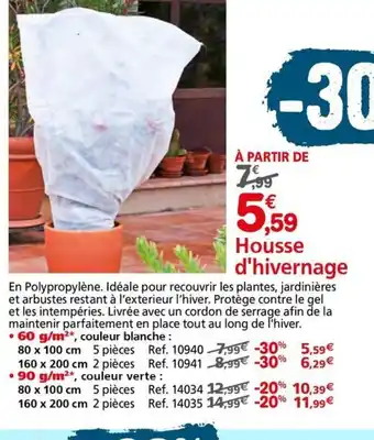 Provence Outillage Housse d'hivernage offre