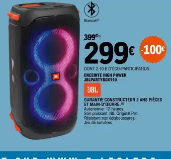 E.Leclerc ENCEINTE HIGH POWER offre