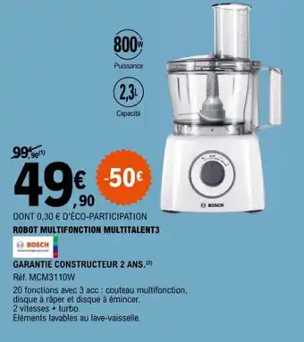 E.Leclerc ROBOT MULTIFONCTION MULTITALENT3 offre
