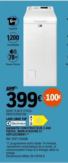 E.Leclerc LAVE LINGE TOP offre