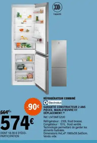E.Leclerc RÉFRIGÉRATEUR COMBINÉ offre