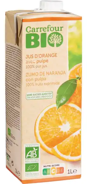 Carrefour Market Carrefour bio sur tous les purs jus 1 l en brique offre