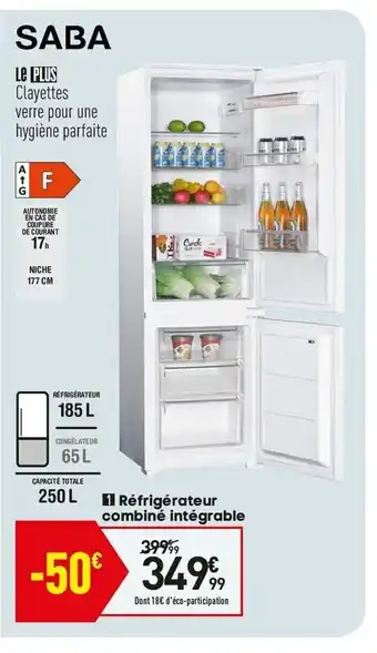Conforama Réfrigérateur combiné intégrable offre