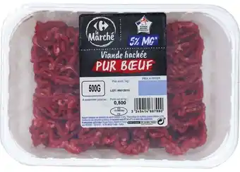 Carrefour Market Viande hachée pur bœuf 5% m.g. carrefour le marché offre