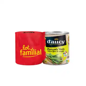 Carrefour Market D'aucy haricots verts extra fins & rangés lot familial offre