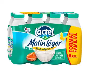 Carrefour Market Lactel matin léger lait format familial offre
