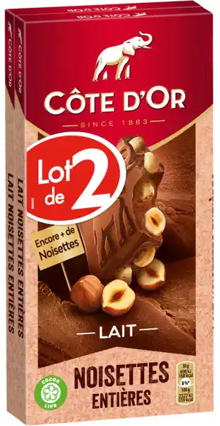 Carrefour Market Côte d'or tablettes de chocolat offre