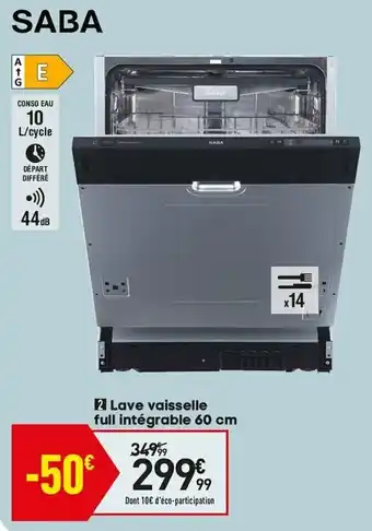 Conforama Lave vaisselle full intégrable 60 cm offre