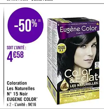Casino Supermarchés Eugene color coloration les naturelles n° 15 noir offre