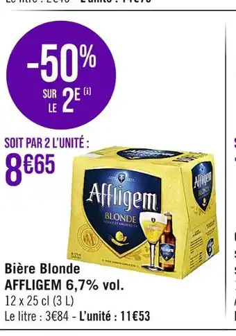 Casino Supermarchés Affligem bière blonde 6,7% vol offre