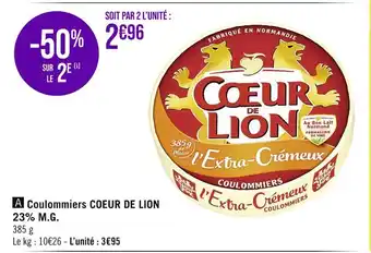 Casino Supermarchés Coeur de lion coulommiers 23% m.g offre