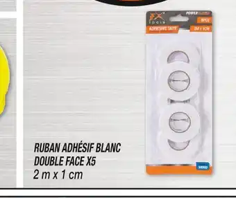 Ruban adhésif blanc double face x5