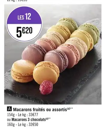 Casino Supermarchés Macarons fruités ou assortis offre