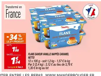 Netto Netto flans saveur vanille nappés caramel offre