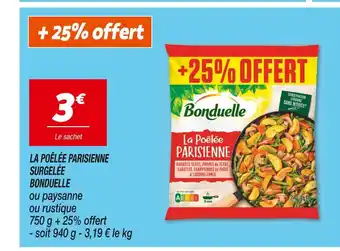 Netto Bonduelle la poêlée parisienne surgelée offre