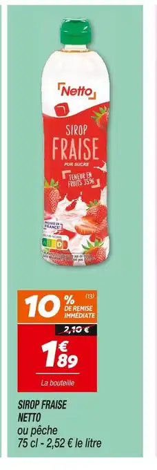 Netto Netto sirop fraise offre