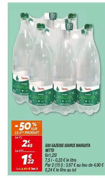 Netto Netto eau gazeuse source marguita offre