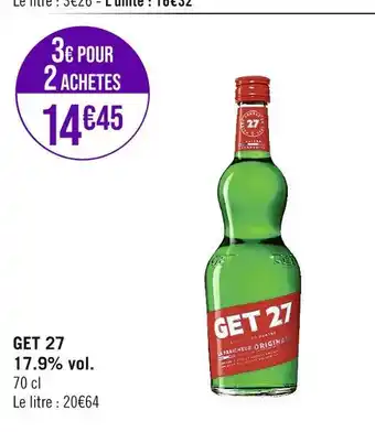 Casino Supermarchés Get 27 get 27 17.9% vol offre
