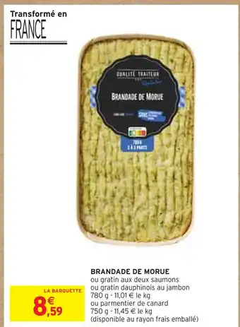 Intermarché Brandade de morue offre