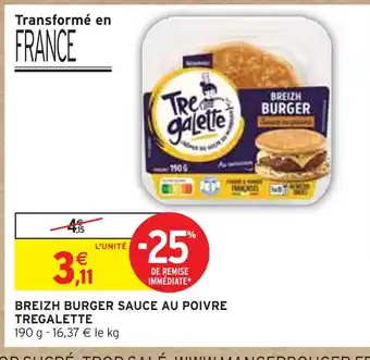 Intermarché Tregalette breizh burger sauce au poivre offre