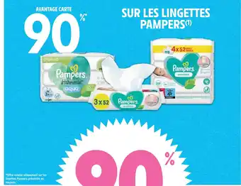 Intermarché Pampers 90% avantage carte sur les lingettes pampers offre
