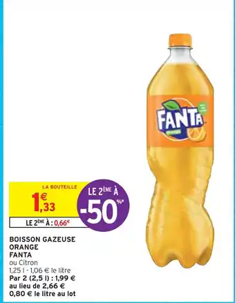 Intermarché Fanta boisson gazeuse orange offre
