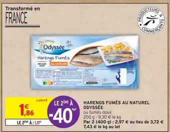 Intermarché Odyssée harengs fumés au naturel offre