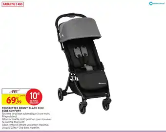 Intermarché Bebe confort poussettes bonny black chic offre