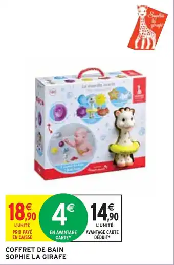 Intermarché Sophie la girafe coffret de bain offre