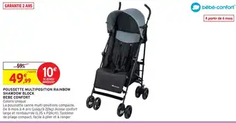 Intermarché Bebe confort poussette multiposition rainbow shawdow block offre