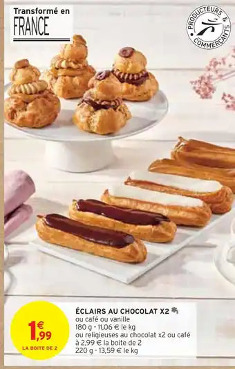 Éclairs au chocolat x2