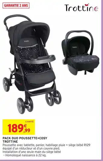 Trottine pack duo poussette+cosy